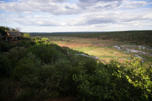 The view from the restaurant at Oliphants was breathtaking! You can see a viewing hut on the left.