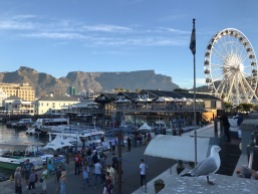 The V&A Waterfront with Table Mountain in the background.