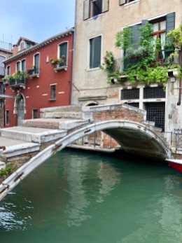 There are 400+ bridges in Venice, including this daring railingless-one.